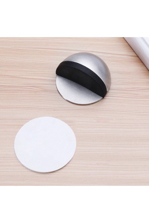 Drawing the silver Door Stops Stainless Steel Magnetic Door Stopper Non Punching Sticker Hidden Doo
