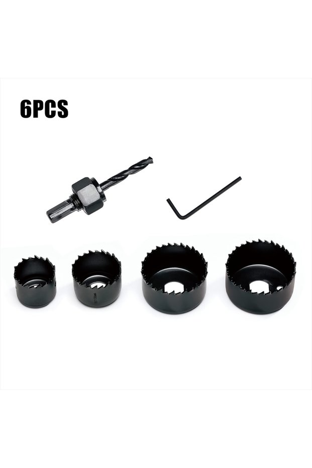 6PCS Hole Saw Set,Metal Core,6PCS Saw Cup Wood Crown, Drill Bit For Wood ,Woodworking Tools