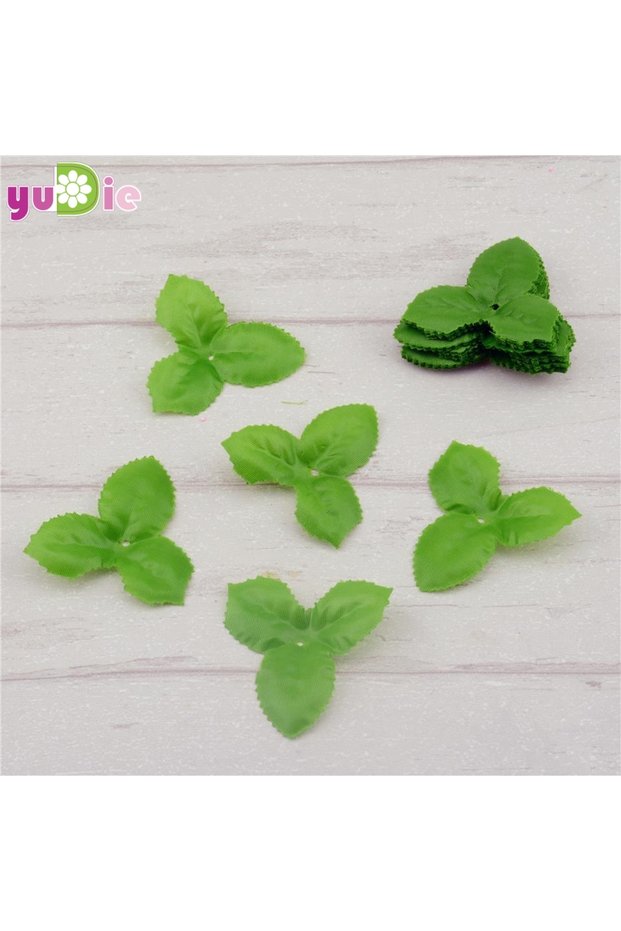 150Pcs triangle leaves 150pcs Silk Green Leaf Artificial Mosaic Wedding Home Decorative DIY Wreath S
