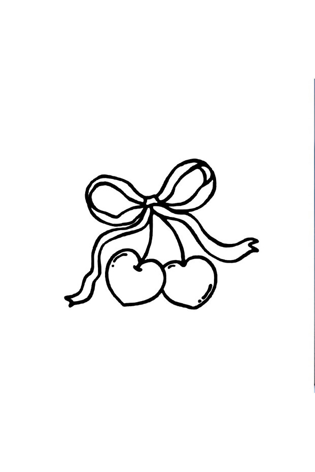 black 1pc-Cherry Bow Car Decals, Auto Parts, Vinyl Decals, Fuel Tank Cap Decals, Bumper Stickers, Ca