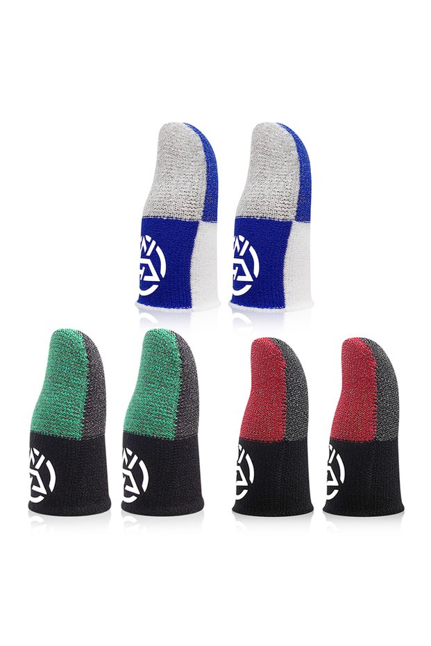 ALLOYSEED 3Pairs Mixed 3/10Pairs Mobile Finger Sleeve Breathable Thumb Gloves Sweatproof Anti Slip T