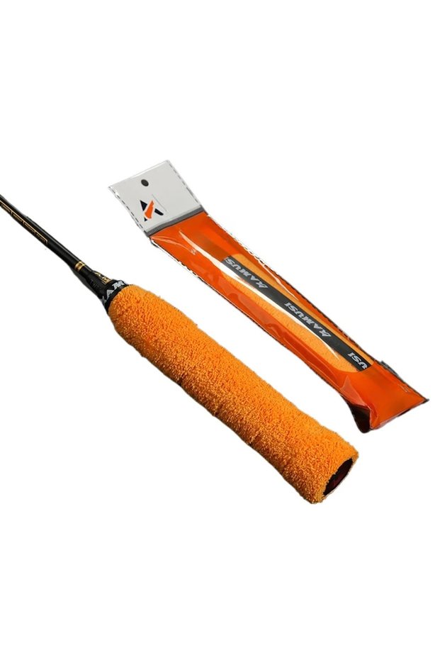 orange Pro Sweat-Absorbing Overgrips - Towel Grip Tape for Tennis/Badminton Rackets, Non-Slip Contro