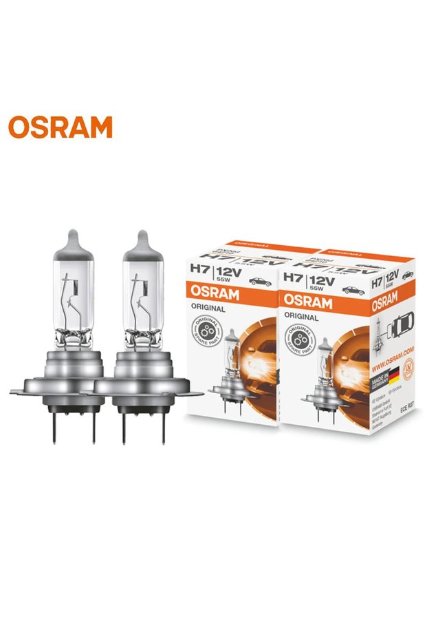 H7 2PCS (1 Pair) OSRAM 2pcs Original H7 12V 55W PX26d Standard Car Halogen Headlight 3200K High low