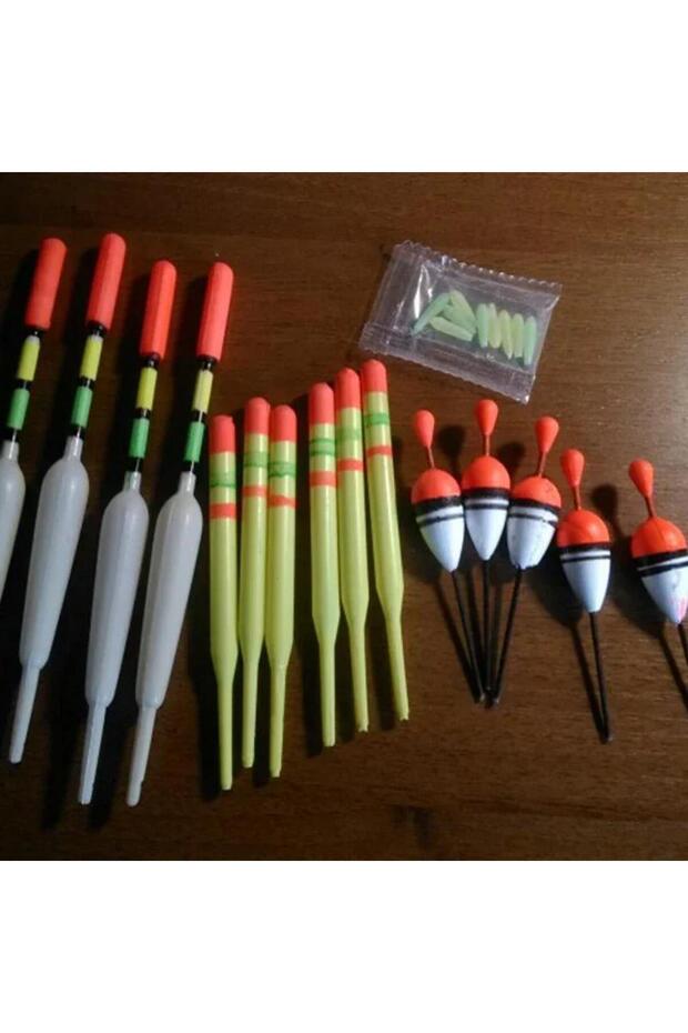 15pcs-random 1 Set Fishing Color Float With 15 Pcs Sizes Combination Suitable For Most Fish Outdoor