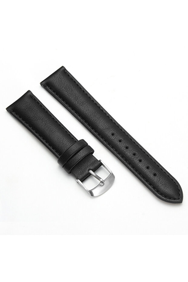 20mm black 20mm 22mm Brown PU Leather Strap Suitable for Men's and Women's Straps, Men's Watch Acces