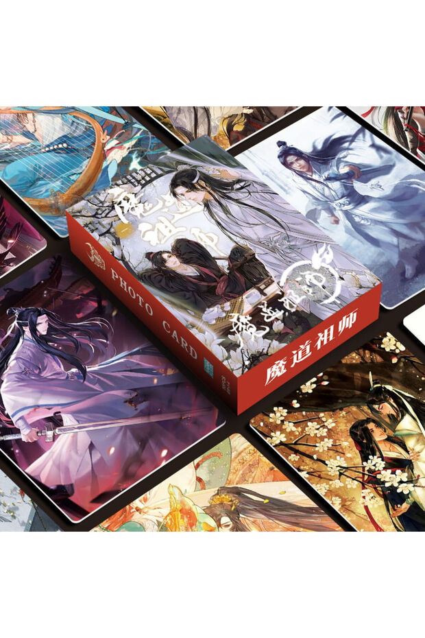 Random Cover 55pcs Grandmaster of Demonic Cultivation Laser Lomo Card Mo Dao Zu Shi Wei Wuxian,Lan W