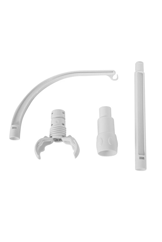 WHITE Baby Crib Hanging Rattle Toys Holder Arm Bracket Infant Mobile Bed Bell DIY Rotating Hanging C