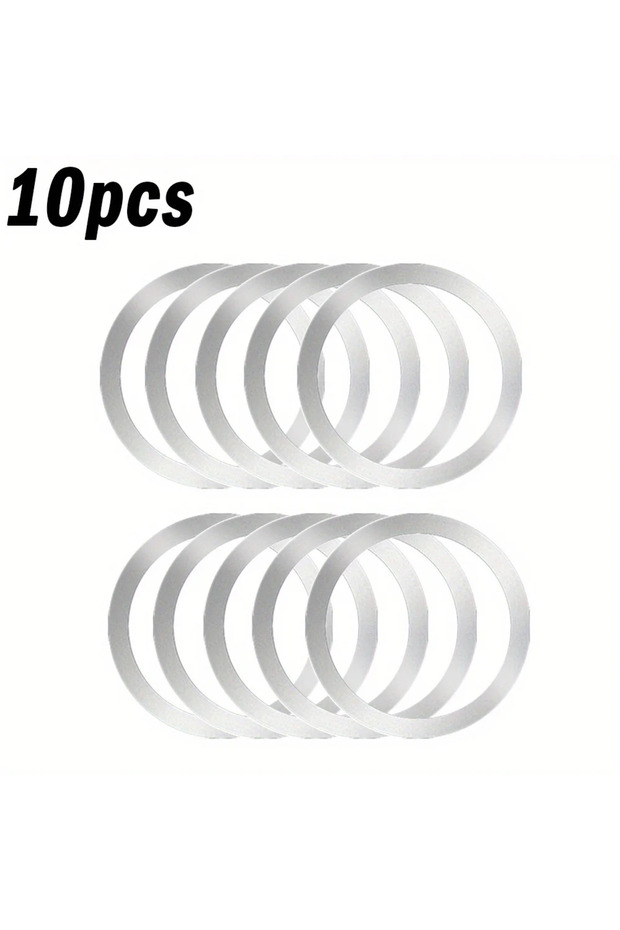 WHITE 10PCS for Magsafe Magnetic Plate Ring Universal Stickers Support Wireless Charger Metal Plate
