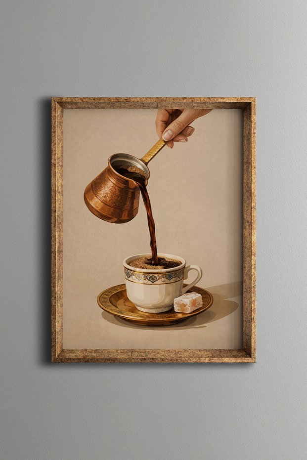 Turkish Coffee - Vintage Patterned Table - Fine Model