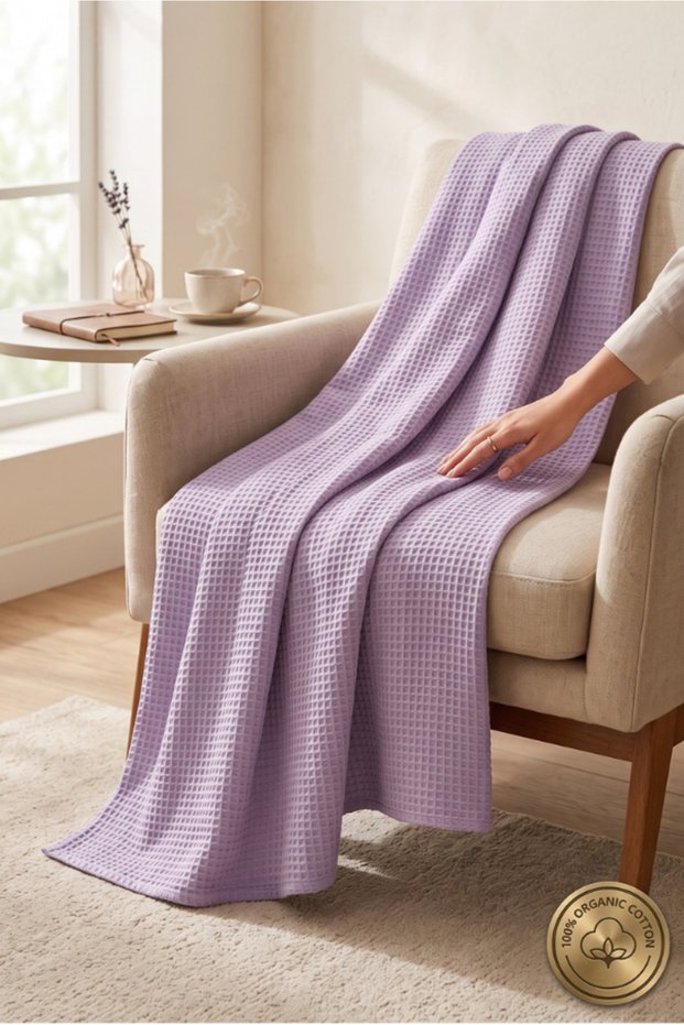Aura 100% Cotton Waffle Sofa Cover Armchair Cover 160X235