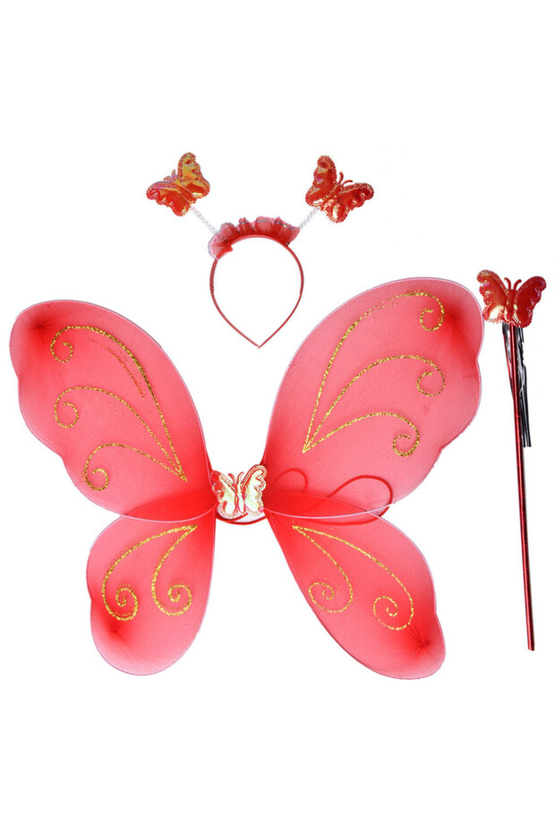 Butterfly Wing Crown Scepter Red Color