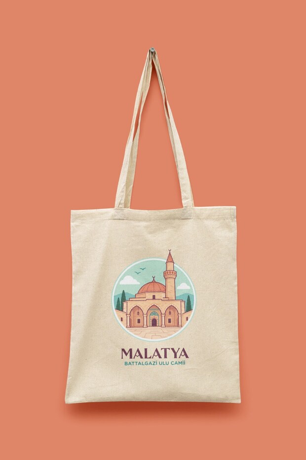 Battalgazi Ulu Camii - Malatya Turkey Series Tote Bag Printed Cloth Bag