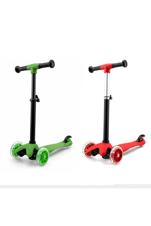 Mini Scooter Rıden Shine Lighted Scooter 55X57-64-71Cm Phosphorescent Colorful +2 Years - 40kg Max Carrying Capacity