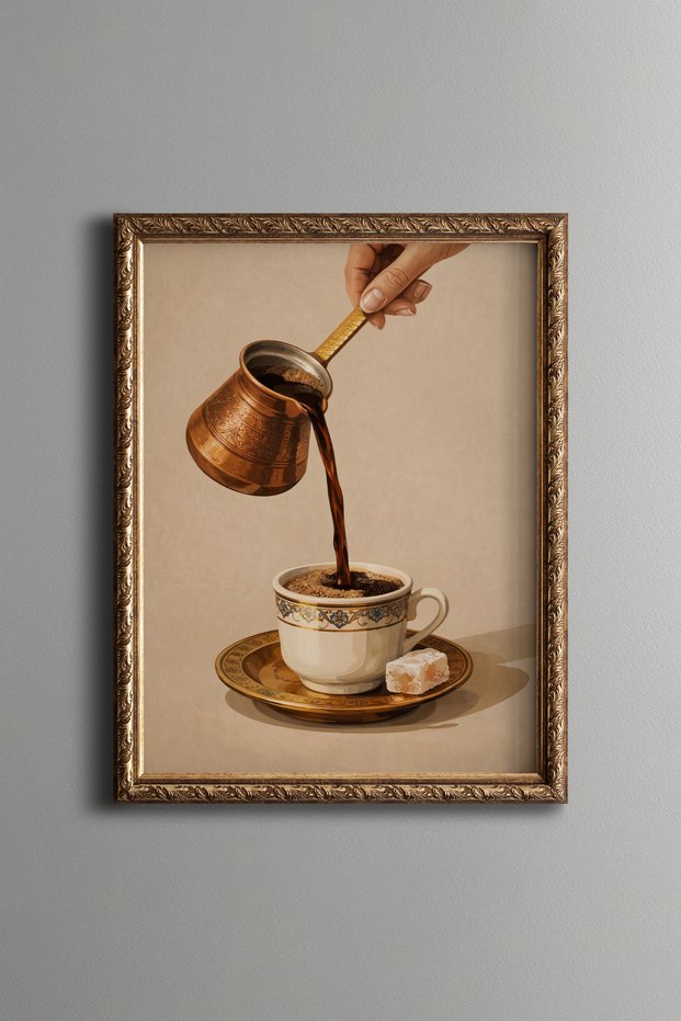 Turkish Coffee - Vintage Patterned Table - Fine Model
