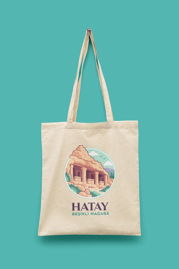Cave with Cradle - Hatay Turkey Series Tote Bag Printed Cloth Bag