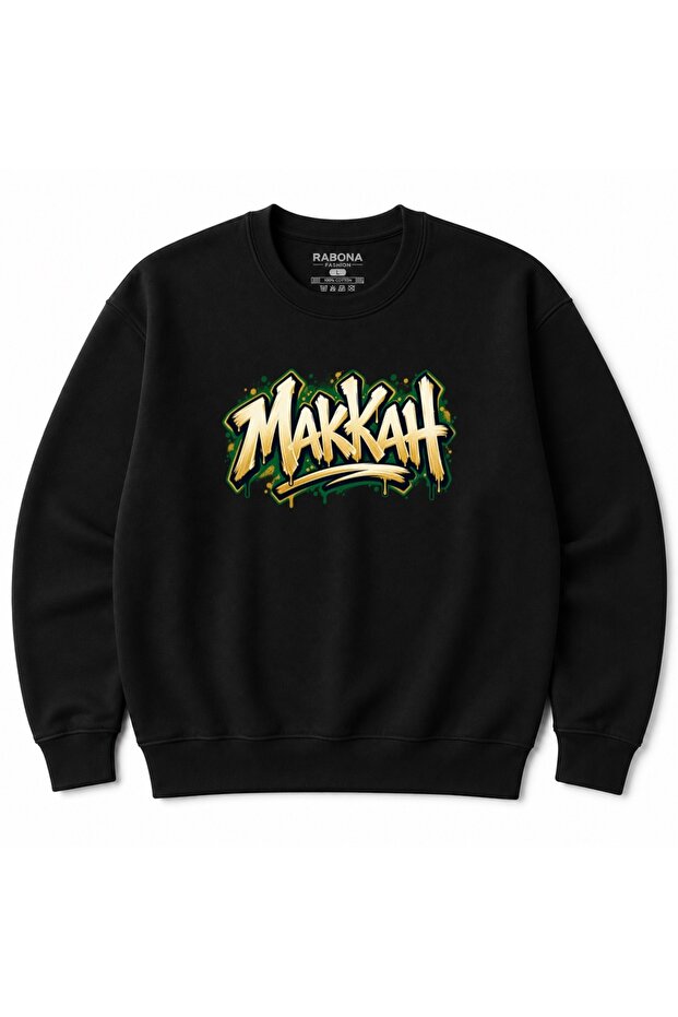 Makkah Urban Graffiti Lettering Graphic Sweatshirt