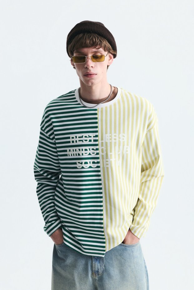 Double Color Striped Sweatshirt