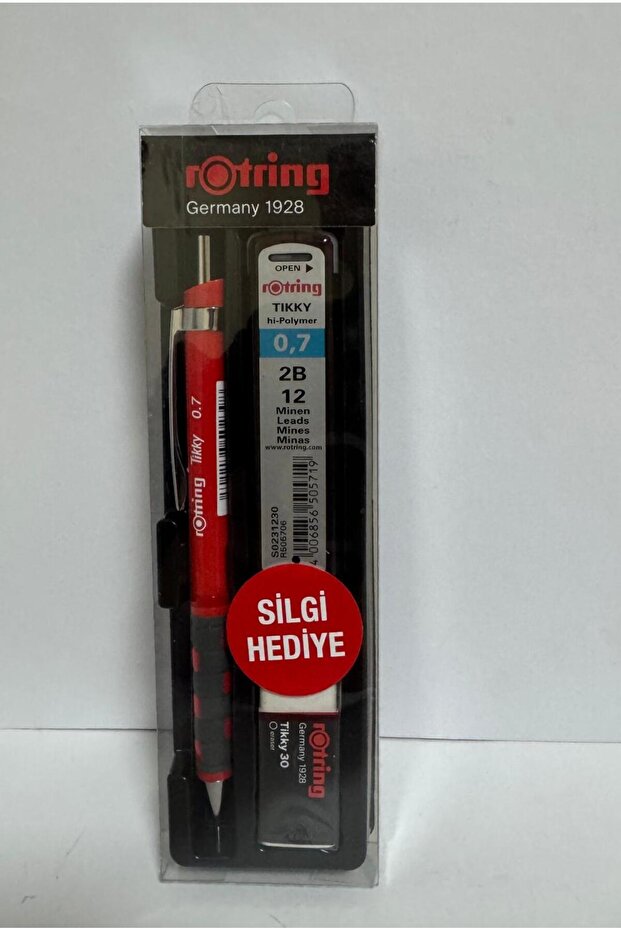 Versatil Red Pen 0.7+Min+Eraser Gift
