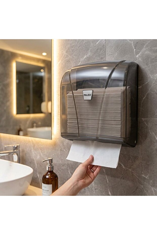 Z-Fold Towel Dispenser with 300 Paper Capacity - Smoked