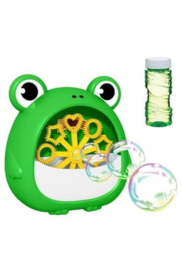 Green Frog Soap Bubble Maker & 50ml Refill