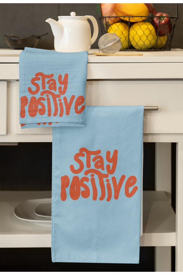 (Set of 2) Patterned Kitchen Towels 30×50 cm Microfiber Towels
