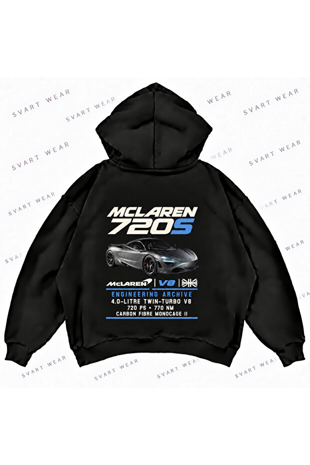 Mclaren 720S Front and Back Printed Oversize Boxy Hoodie