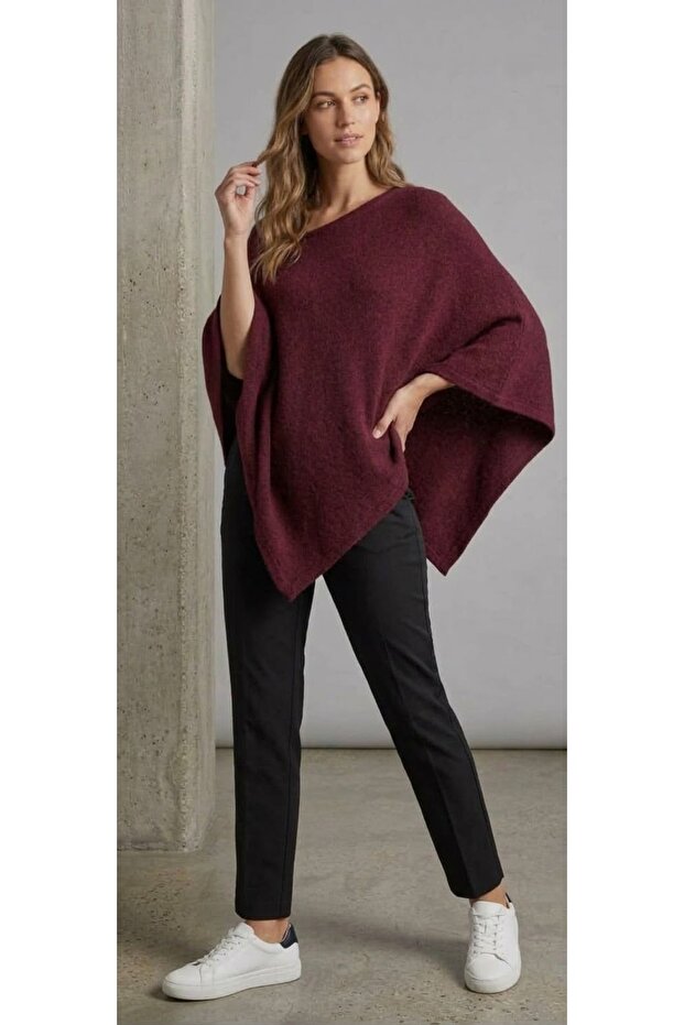 Winter Soft Stylish Women's Asymmetric Knitted Cape Shawl Poncho Top
