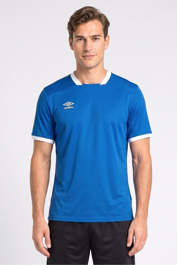 Men Sportwear Fit Short Sleeve Training Jersey, Blue