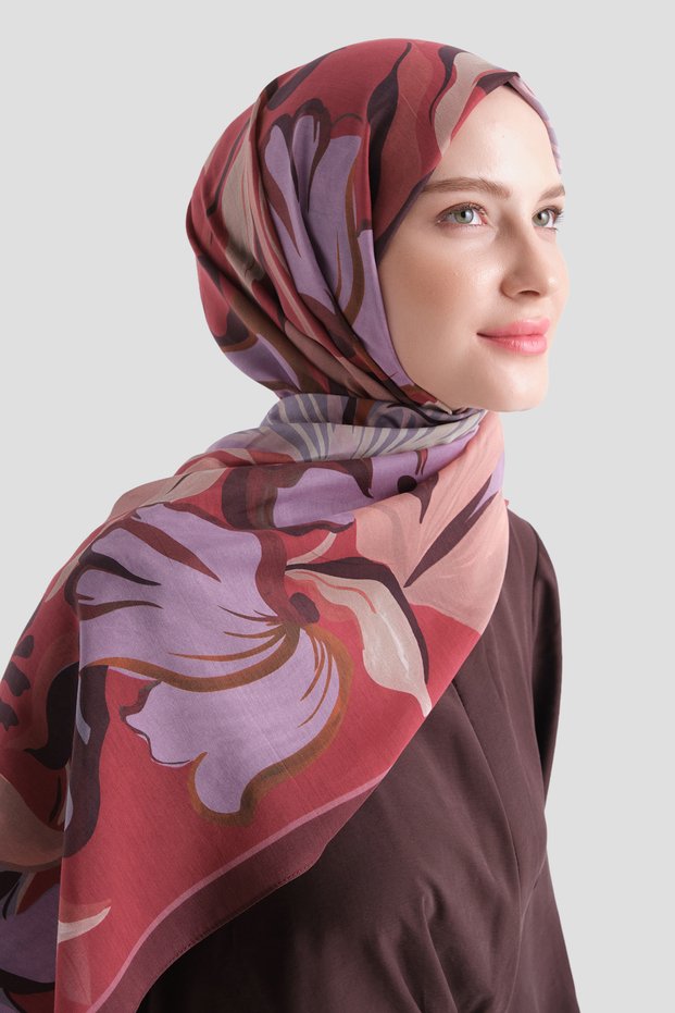 شال أنيق من القطن والحرير AS559-14