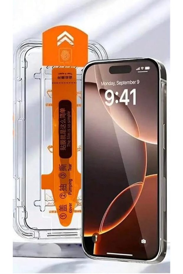 Glass Screen Protector with Easy Installation Tool Compatible with iPhone 17 Pro, Clear
