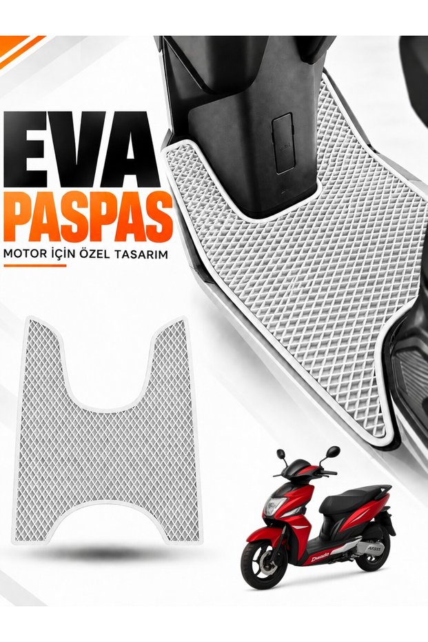 Arora Dazzle Compatible Eva Motorcycle Mat Scooter Foot Mat Motor-Specific White