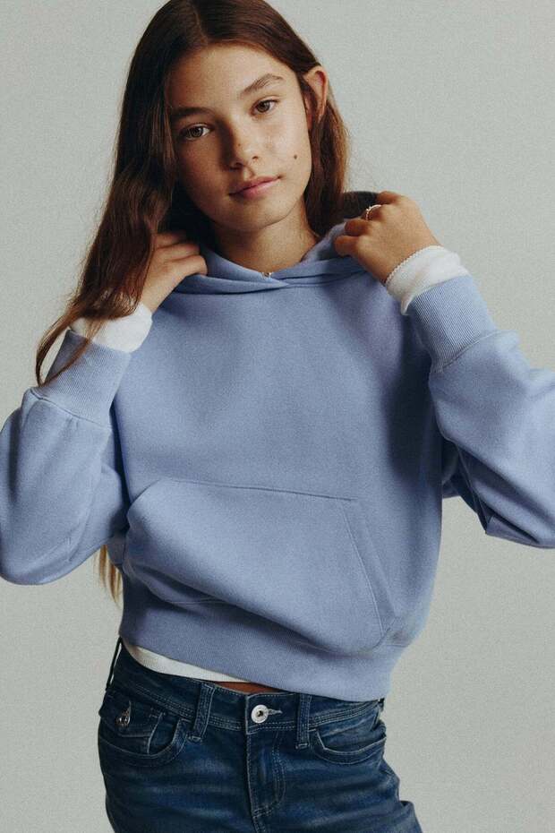Brushed-inside hoodie