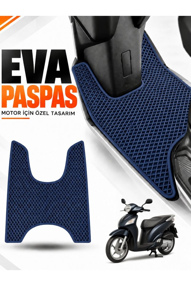 Honda Ps 150 Compatible Eva Motorcycle Mat Scooter Foot Mat Motor-Specific Navy Blue