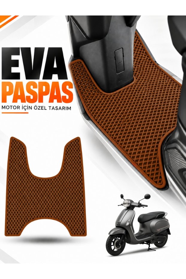 Rks Ltr 125 Compatible Eva Motorcycle Mat Scooter Foot Mat Motor-Specific Brown