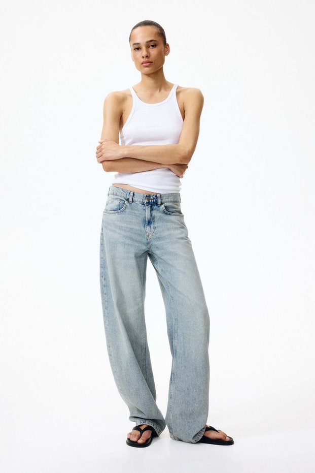 Barrel Regular Waist Jeans