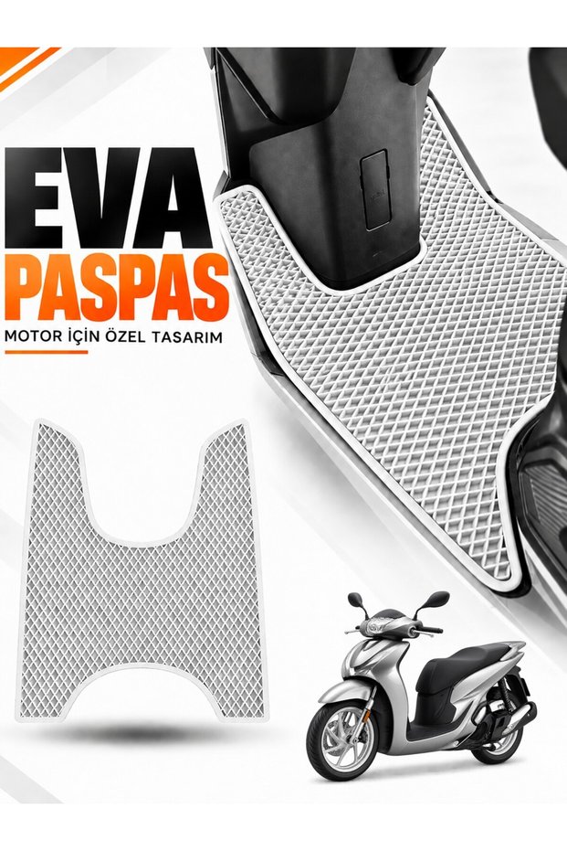 Honda Sh 125 Compatible Eva Motorcycle Mat Scooter Foot Mat Motor-Specific White