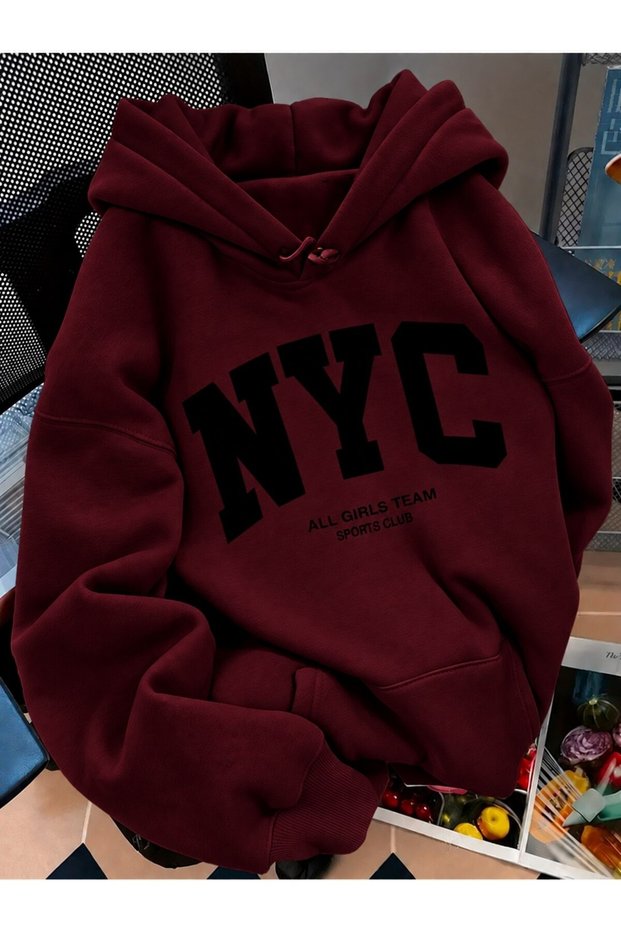 Unisex Women/Men 3 Thread Thick Fabric Oversize Printed Hoodie Premium Quality Hooded Sweatshirt