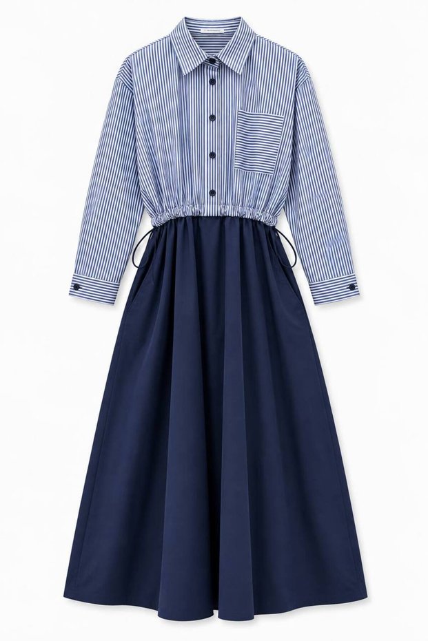 Women's Stylish Dress with Stripe Detail