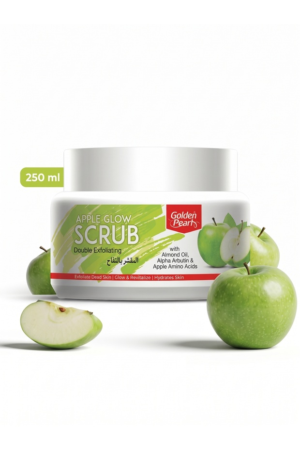 Apple Glow Scrub Double Exfoliating 250ml | With Almond Oil, Alpha Arbutin & Apple Amino Acids