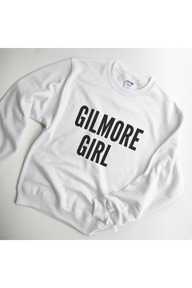 Gilmore Girls Stars Hollow Printed Cotton 3 Thread Threaded Crew Neck Oversize Sweatshirt