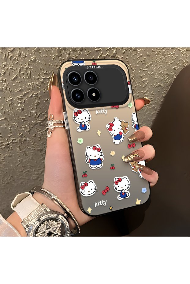 Poco F8 Pro 5g Compatible Cute Cartoon Cat Style Case, Shock-Absorbing Structure, Matte Texture