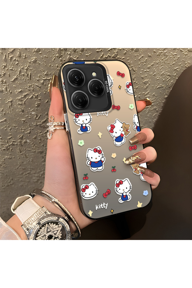 Cute Cartoon Cat Style Case for Tecno Spark 20 Pro 4G/5G Compatible, Shock Absorbing Structure, Matte Texture