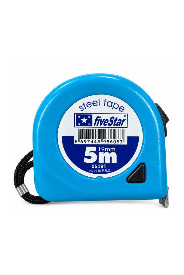 Fi̇vestar 5 Meters X 19 mm Ruler Measuring Tape – Handheld Measuring Taper