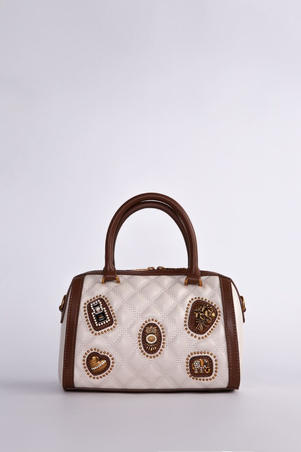 Quilted Leather Hand and Shoulder Bag White