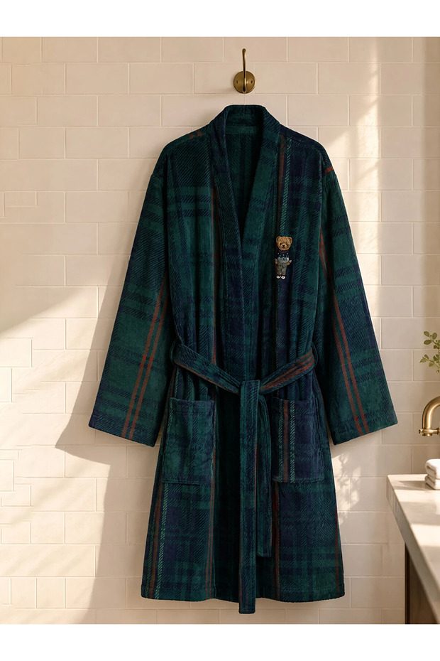 Lcw Home Mixed Bear Teddy Embroidered Women's Bathrobe