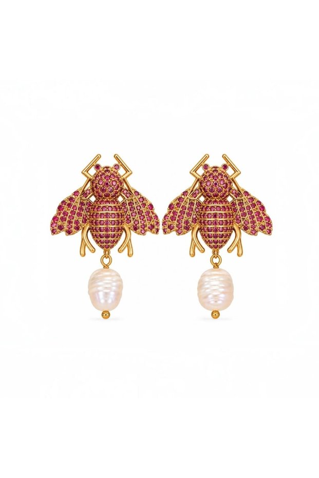 Handmade Natural Pearl Design Earrings