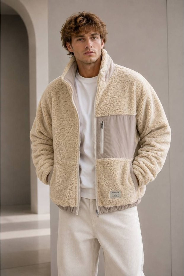 Peluş astarlı ceket
