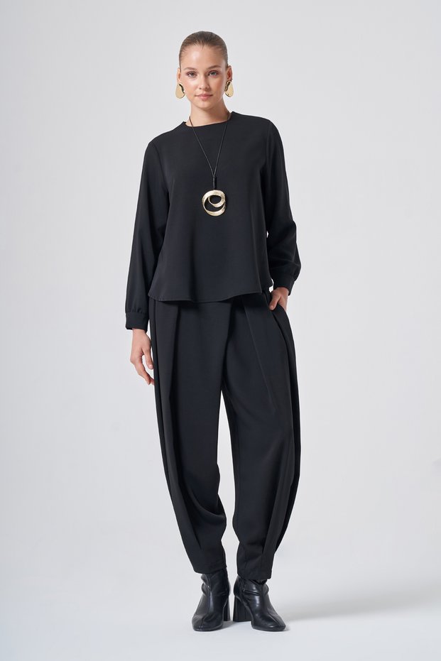 Tunic Shalwar Double Set 1071 Black