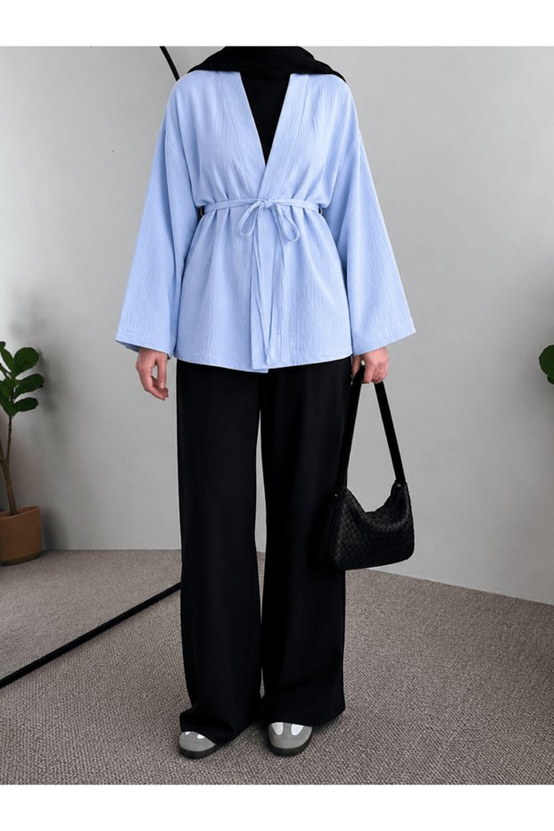 Muslin Kimono - 02445 - Baby Blue