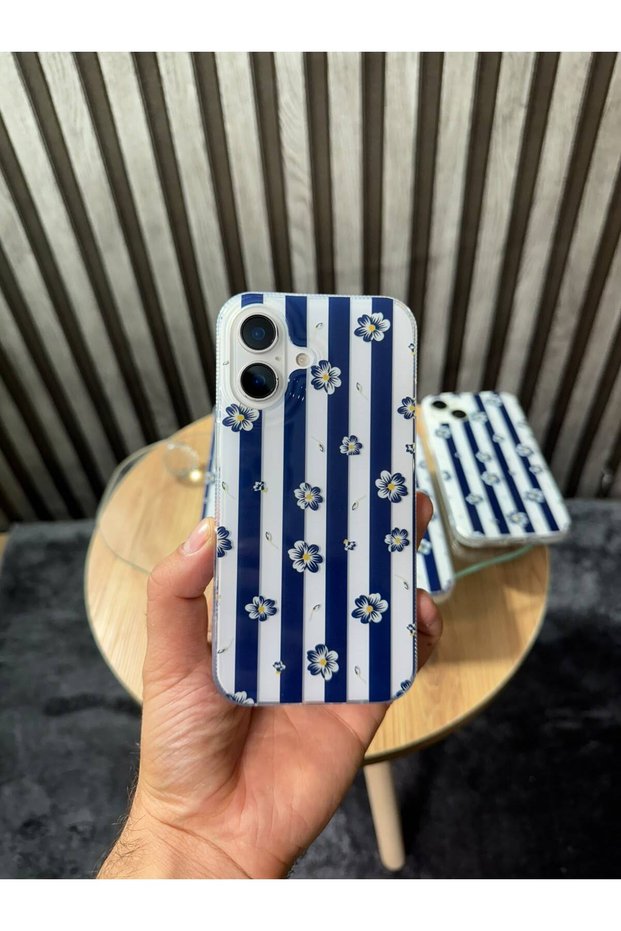 iPhone 16 Plus Compatible (Internally Printed) Shiny Patterned Soft Transparent Stylish Phone Case with Shiny Sides